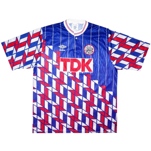 Camiseta Ajax Segunda Retro 1990 1991 Azul
